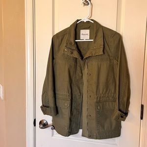 Madewell olive military jacket, size xs, EUC